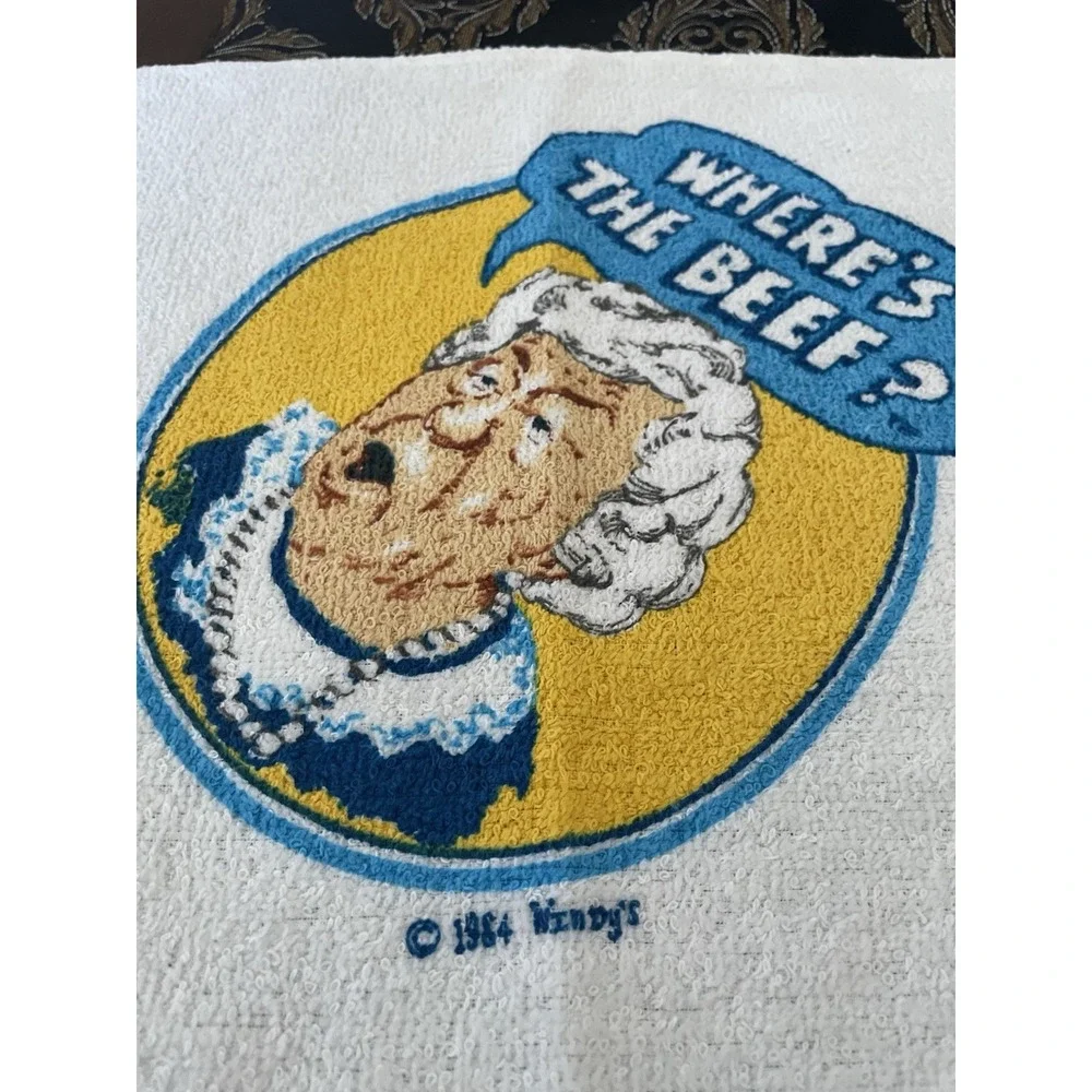 Vtg. 1984 Wendy's Washcloth & Towel Set 